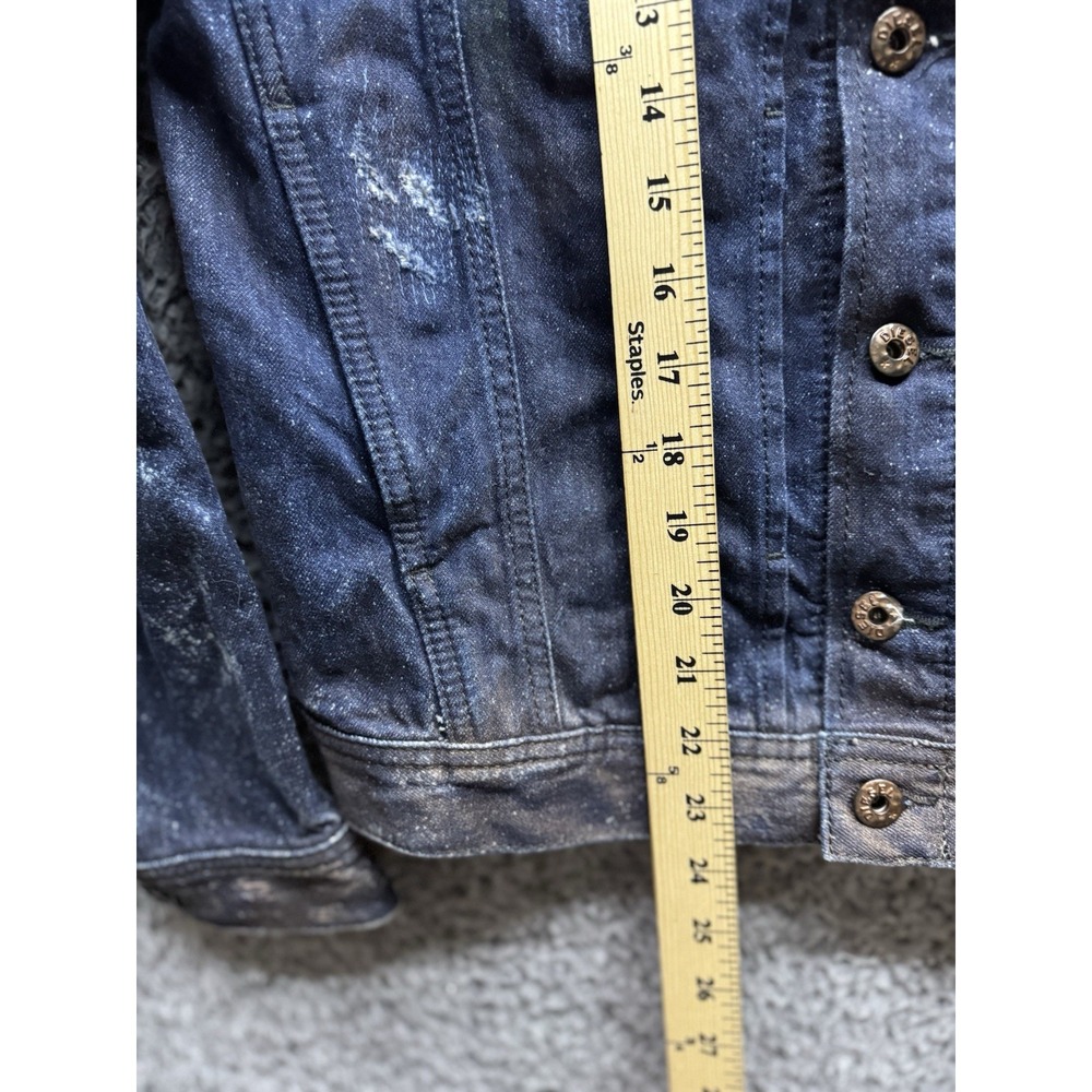 Vintage Y2K Diesel Distressed Denim Jacket in Blue Acid Wash Size XS - Picture 10 of 13